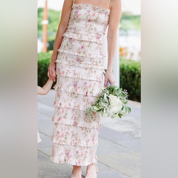 Floral Ruffle Maxi Dress - Picture 1 of 4